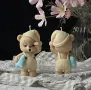 3D мече с пижама и възглавничка силиконов молд форма свещи гипс сапун фондан декорация на торта , снимка 2