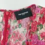 Копринена рокля на The Kooples с розов флорален принт и детайли с блясък, снимка 5