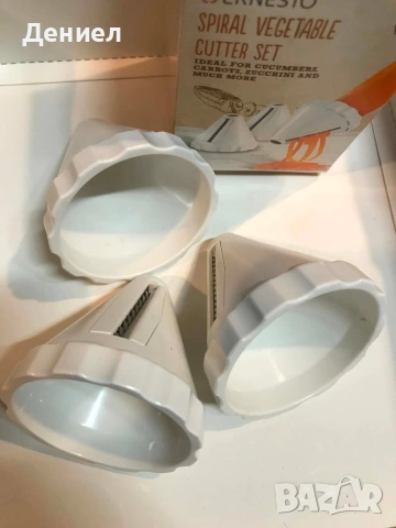 Ernesto Spiral Vegetable Cutter Set - Спираловидни резачки за зеленчуци и плодове! , снимка 6 - Аксесоари за кухня - 54813381