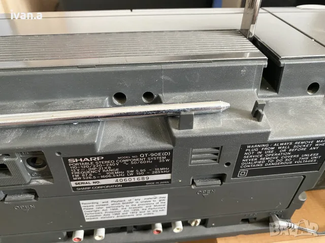 Касетофон Sharp QT-90, снимка 7 - Радиокасетофони, транзистори - 55413864