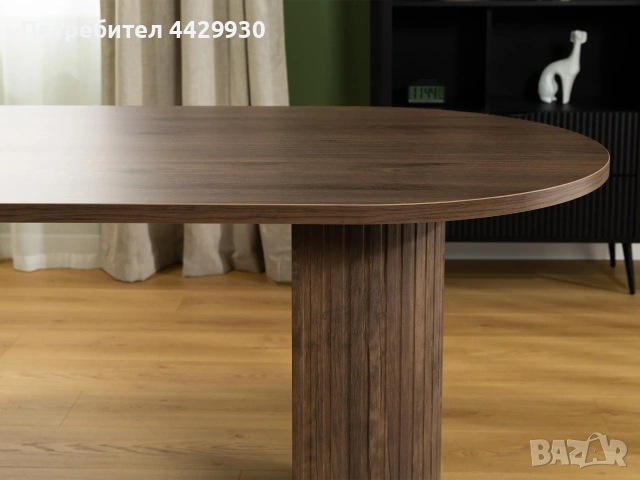 Comfivo Ulma Table (Walnut) for dining (or office). New, (one week old) from Mebeli bg., снимка 3 - Маси - 55274963