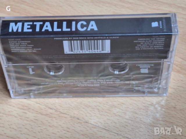 Аудио касета Metallica - The Black Album, Чисто нова, запечатана, рядка, UK издание, снимка 4 - Аудио касети - 54699294