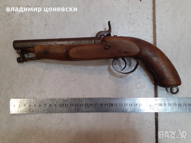 Стар автентичен военен капсулен пистолет,пищов,оръжиие, снимка 7 - Антикварни и старинни предмети - 54999875