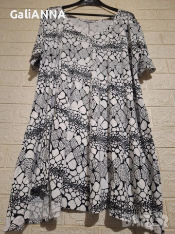 СТРАХОТНА ЧЕРНОБЯЛА ТУНИКА 3XL