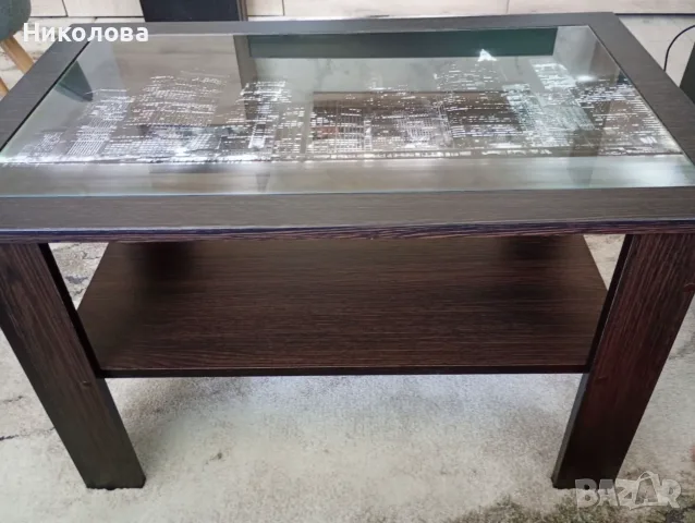 Холна маса 80/50 със стъкло, снимка 5 - Маси - 55570558
