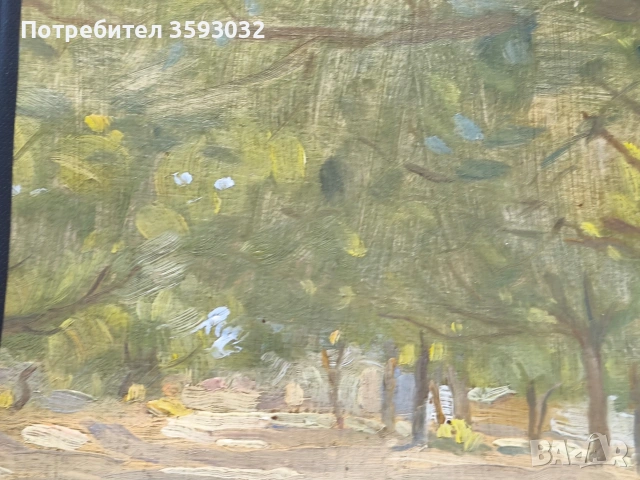 Неподписано масло - Никола Танев? , снимка 2 - Антикварни и старинни предмети - 54718201