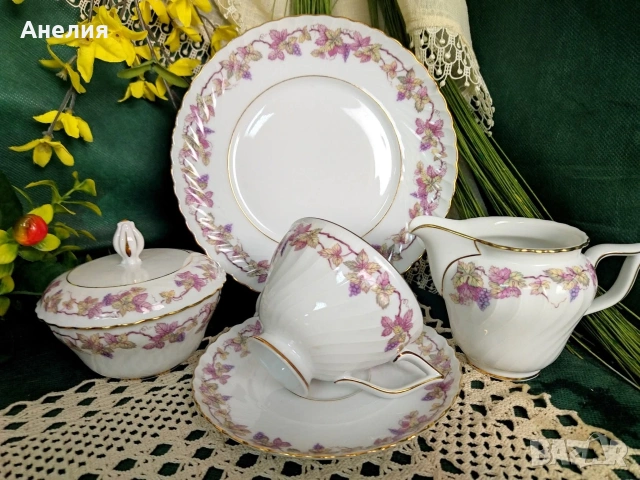 Грозде и лозови листа !
Königlich Tettau Bavaria , снимка 2 - Чаши - 54782299