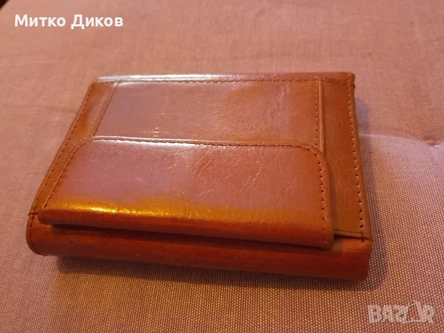 Арт марково портмоне естествена кожа 115х90 мм като ново, снимка 3 - Портфейли, портмонета - 55300434