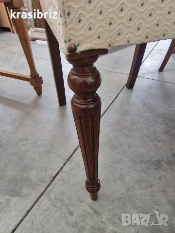 Масивна Разтегателна Трапезна Маса с 6-стола-внос от Германия!, снимка 8 - Маси - 54189098