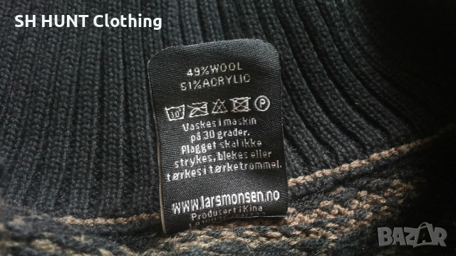 LARS MONSEN Folldal Genser 49% Wool размер M / L пуловер 49% Вълна - 2697, снимка 18 - Екипировка - 54859141