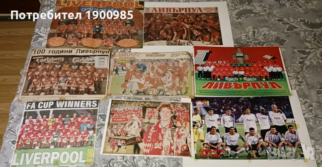 Liverpool отбори от вестник Старт, Albion, снимки, програма 1985  и др. + фенска архивна тетрадка, снимка 2 - Колекции - 42994403