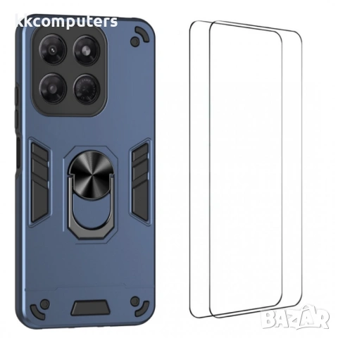 WANLONFENG YS Series Удароустойчив Калъф със Стойка и 2 Броя Стъклени Протектори за Motorola Moto G3, снимка 2 - Резервни части за телефони - 54925572