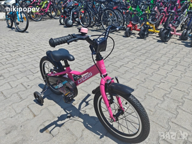 CROSS Алуминиев велосипед 16" DAISY нов розов, снимка 3 - Велосипеди - 54885076