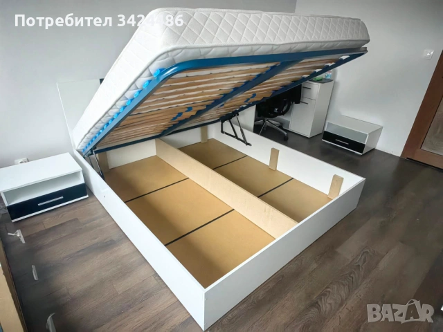 Cпален комплект „Жаклин М“, подматрачна рамка и двулицев матрак, снимка 8 - Спални и легла - 54021119