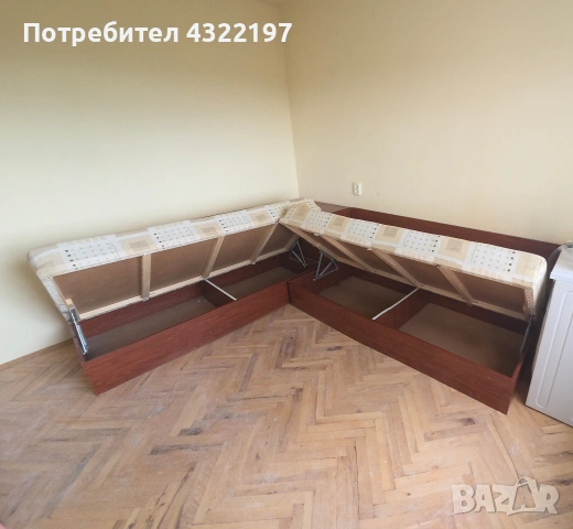 Комплект ъглови легла с матраци и ракла, снимка 6 - Спални и легла - 54081489