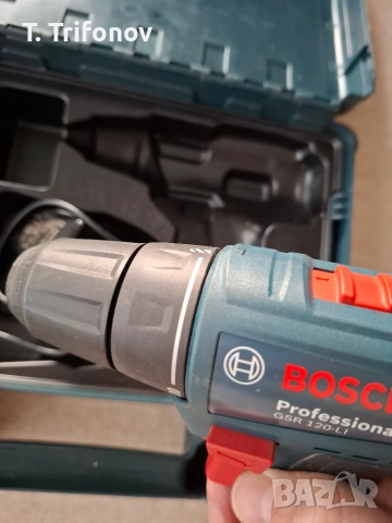 BOSCH Professional gsr-120LI+лампа и куфар, снимка 4 - Други инструменти - 54962210