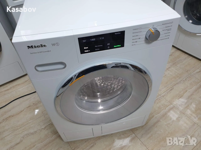 UK Miele 1600rpm Wi-Fi TwinDos Подсветка Пералня Миеле 12м Гаранция