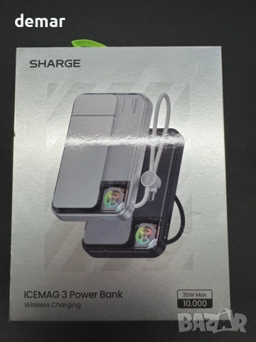 Външна батерия SHARGE ICEMAG 3 Magsafe, 10000mAh, Qi2.2 25W, сребриста, снимка 8 - Външни батерии - 54016019