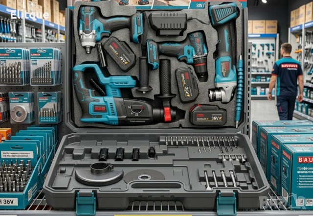 Комплект акумулаторни инструменти BOXER BX-187 – 4в1 + 3x5Ah батерии