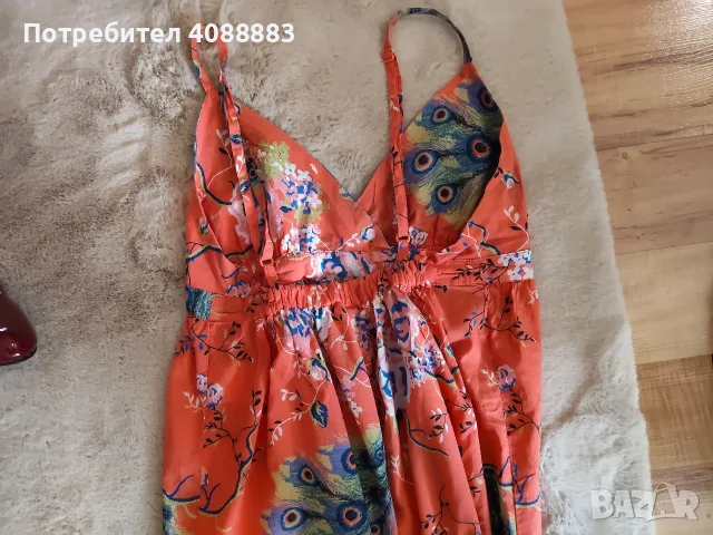 Дълга рокля H&M, XS размер, снимка 5 - Рокли - 55606801