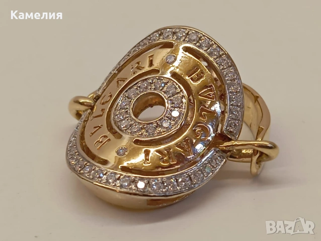 Златен пръстен с брилианти , снимка 10 - Пръстени - 54913267