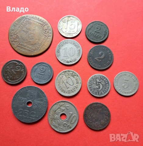 Лот стари чужди монети 19 и 20 век