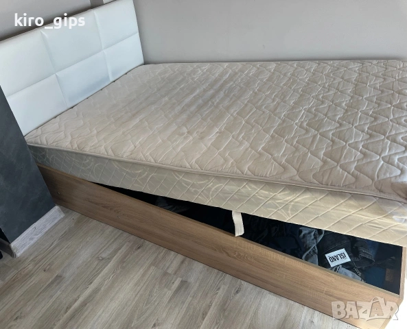 Спалня с матрак и механизъм 120 см, снимка 5 - Спални и легла - 55217075