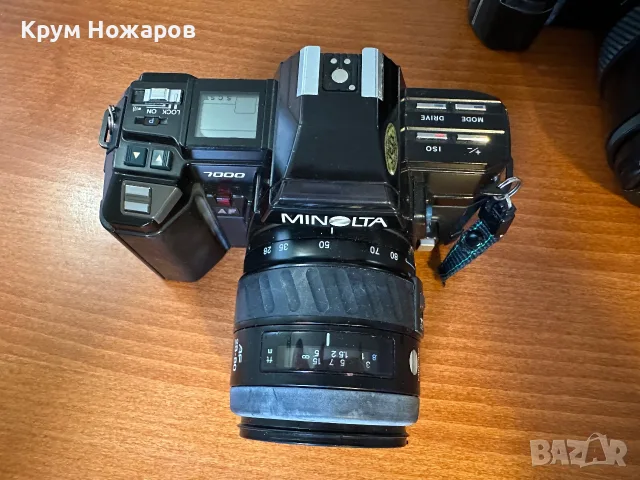 Продавам Фотоапарат MINOLTA 7000 AF . Обектив  Minolta AF zoom. 28-80mm. 1:4(22)-5.6. , снимка 3 - Фотоапарати - 55353487