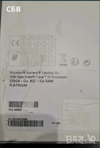Лаптоп Microsoft Surface GO 2020 PLATINUM, снимка 10 - Лаптопи за дома - 55358613