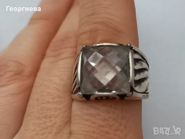 Четири броя сребърни мъжки пръстена, снимка 6 - Пръстени - 54826377