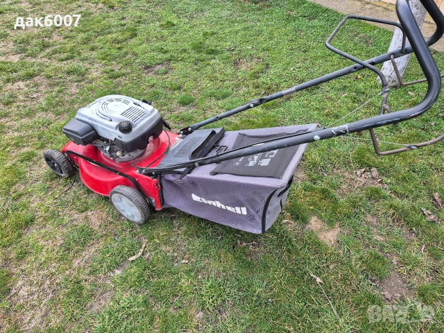 Бензинова самоходна косачка "Einhell" с кош, снимка 2 - Градинска техника - 54994520