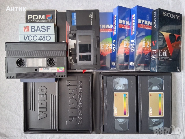 Лот Видеокосети VHS Dynamex E 240 Sony E - 60 Неразпечатани ВASF VCC 480