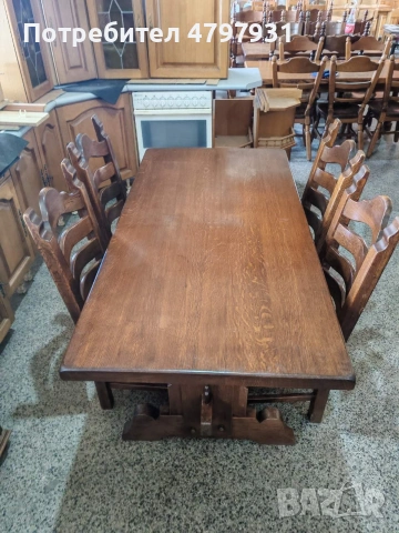 Трапезни комплекти от масивно дърво, снимка 5 - Маси - 54213175