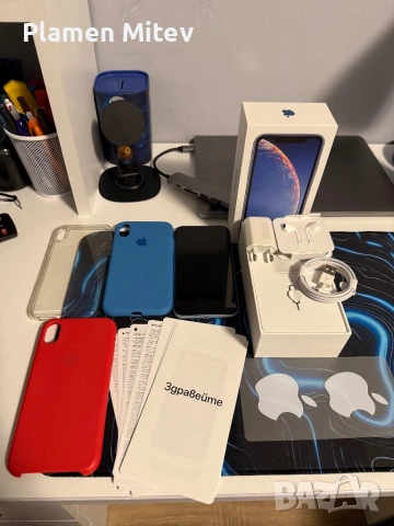 iPhone XR Blue 64GB пълен комплект подарък три калъфа, снимка 9 - Apple iPhone - 54211735