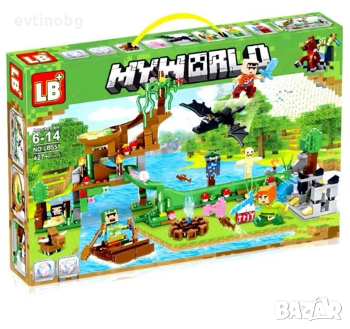 Конструктор Minecraft със светещи елементи – 427 елемента LB551, снимка 5 - Конструктори - 54067060