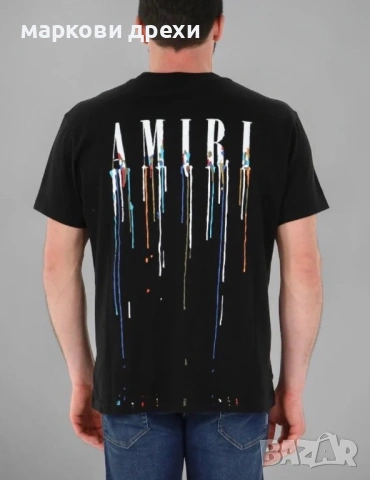 Amiri Paint Drip Core Logo Tee 'Черен' L