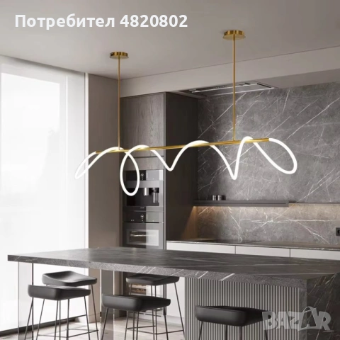 Plume – минималистична висяща лампа, снимка 2 - Лампи за таван - 54603399