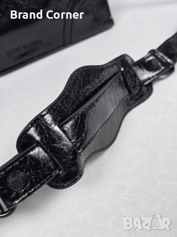 Нова дамска чанта Steve Madden Bcelia Crossbody - черна лак кожа, снимка 7 - Чанти - 54406171