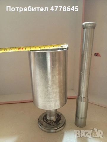 голямо масивно хаванче от неръждавейка , снимка 3 - Антикварни и старинни предмети - 54239292