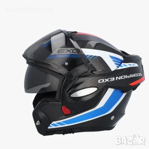 Отваряема мото каска SCORPION Exo-Tech Evo Carbon CosyM 57-58см 780.38 лв. / 399 €, снимка 4 - Аксесоари и консумативи - 55344468