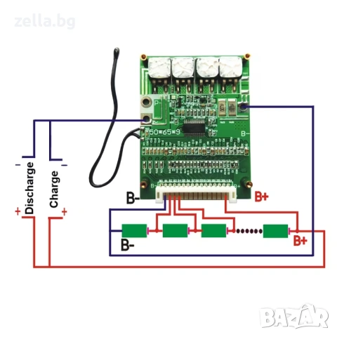 BMS 14S 52V 30A Li-Ion – Защита и балансиране за електрически велосипеди и тротинетки 10415, снимка 3 - Друга електроника - 54692967