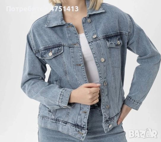 Дамско дънково яке