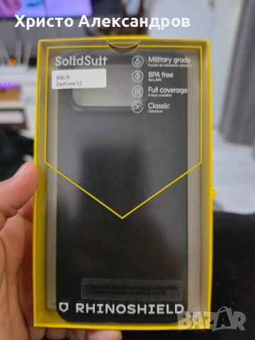 Удароустойчив кейс RhinoShield SolidSuit за ASUS ZenFone 12, Classic Black#42, снимка 3 - Калъфи, кейсове - 54545204