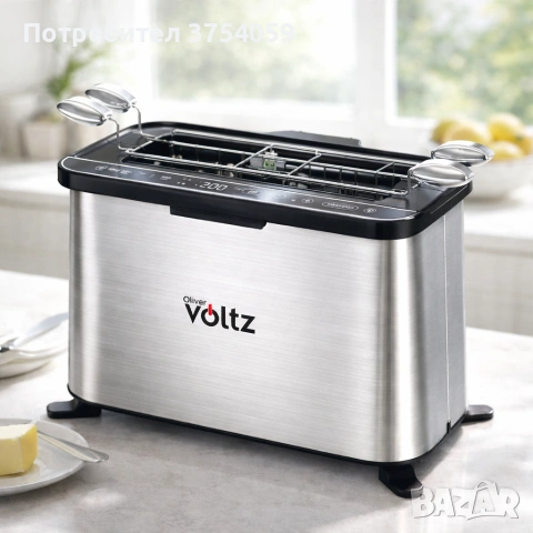Мултифункционален уред за готвене 4 в 1, Oliver Voltz, 1700W, Тостер, Грил/Парти грил, Фурна, BBQ, снимка 2 - Тостери - 55182900