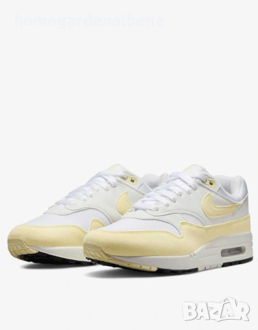 NIKE Air Max 1 Shoes White/Yellow – Мъжки маратонки | Оригинални