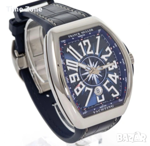 Franck Muller Vanguard Yachting 45mm Steel Blue Dial Swiss Movement Automatic Различни Варианти, снимка 3 - Мъжки - 54059527