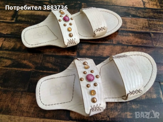 Дамски чехли Dolce & Gabbana,ест.кожа