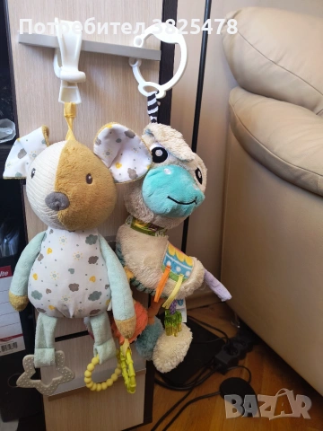Играчки за детска количка, пъзел, камион за боклук, козирка за баня