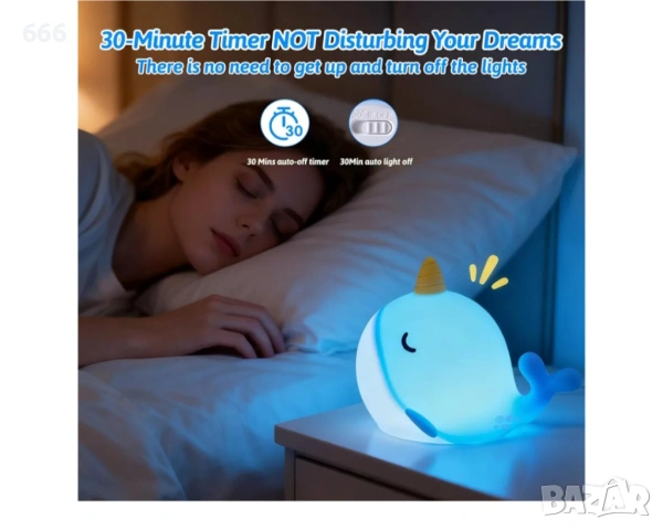 LED нощна лампа, снимка 7 - Други - 54159179