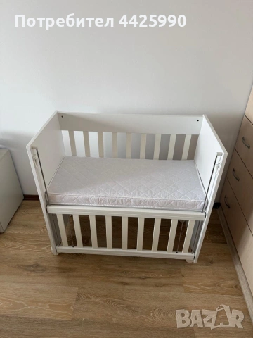 Продавам детско креватче 95*45 в отлично състояние с матрак. , снимка 3 - Бебешки легла и матраци - 55162151